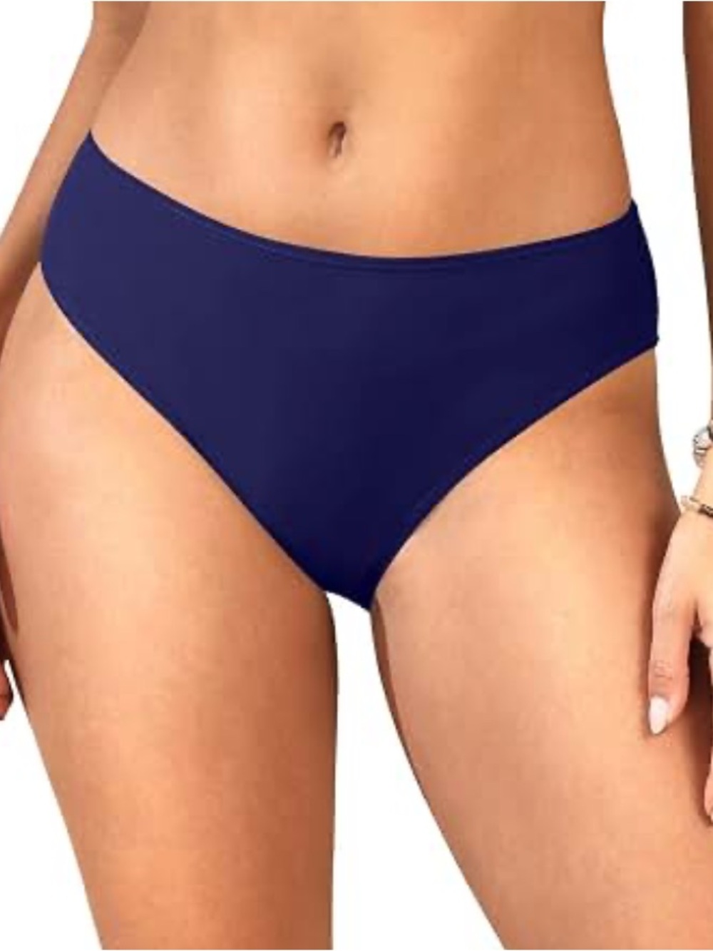 Anita Navy Mid-Rise Swim Bikini Size 12 NWT